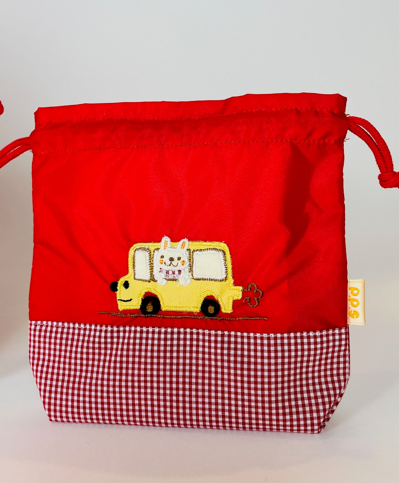 期間限定！！切り替えデザイン巾着　DX 3点セット（色と刺繍の組み合わせ自由）