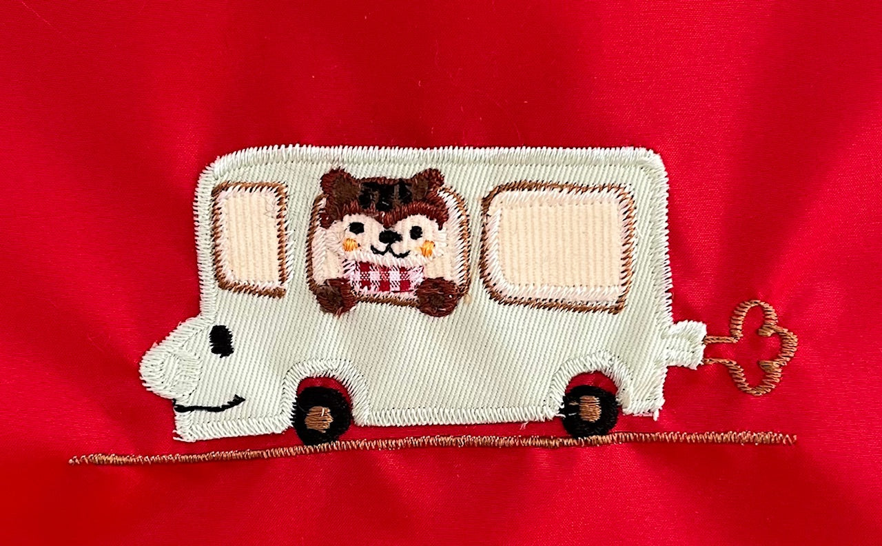 期間限定！！切り替えデザイン巾着　DX 3点セット（色と刺繍の組み合わせ自由）