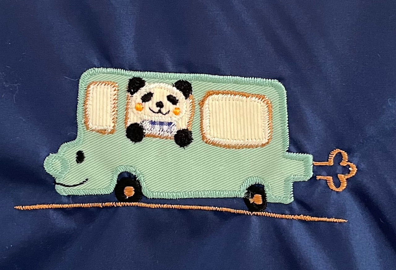 期間限定！！切り替えデザイン巾着　DX 3点セット（色と刺繍の組み合わせ自由）