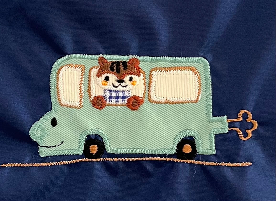 期間限定！！切り替えデザイン巾着　DX 3点セット（色と刺繍の組み合わせ自由）